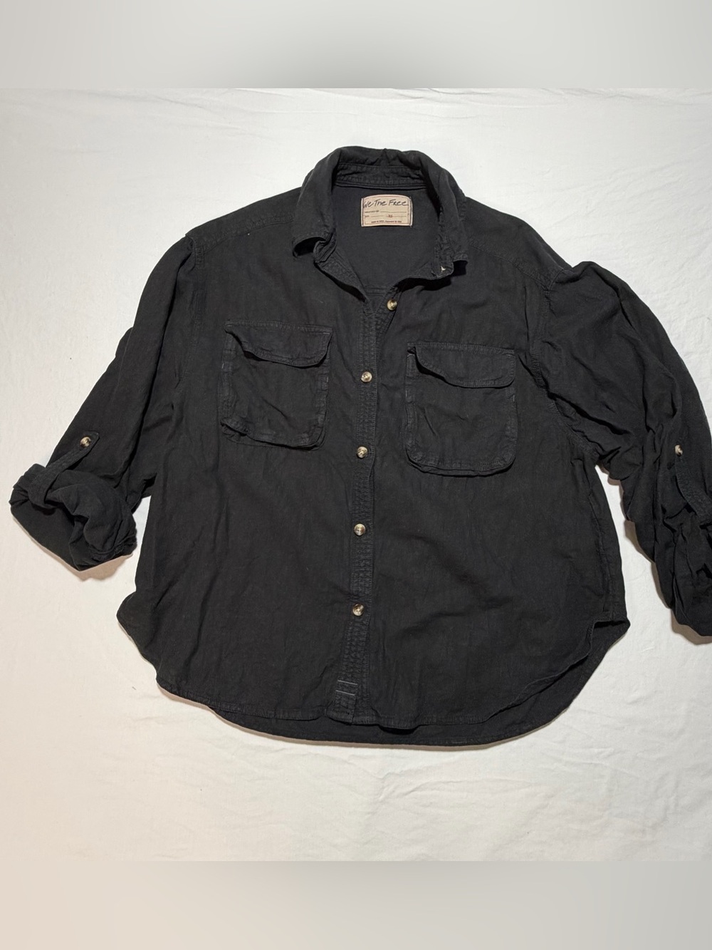 Free People Oversize Button Up Shirt